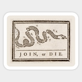 Join or Die Sticker